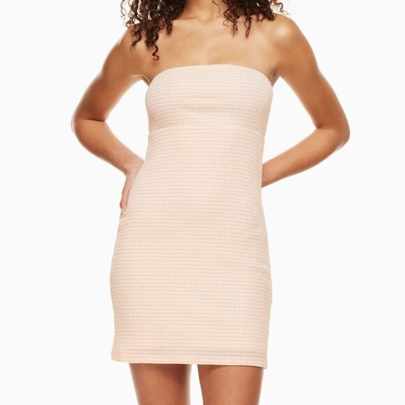 Aritzia • Wilfred Attention strapless gingham mini dress - Picture 1 of 11